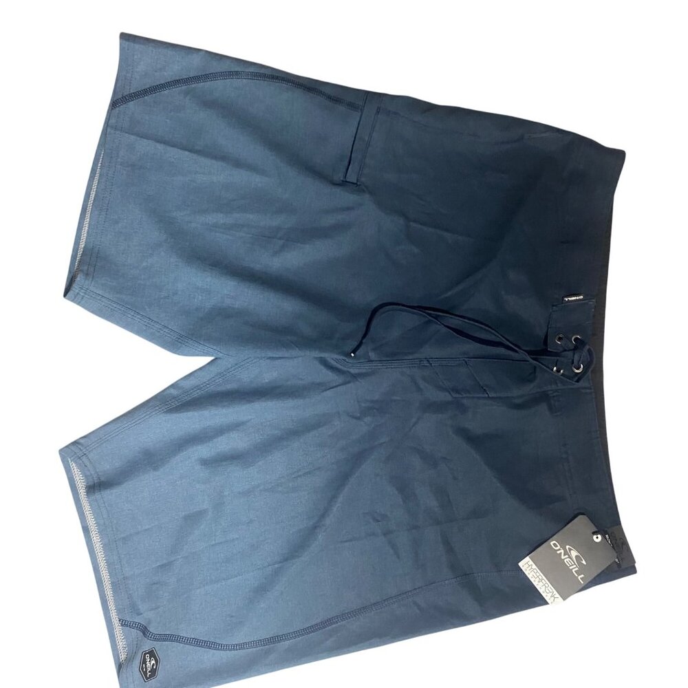 NWT $45 ONeill Hyperfreak 21" Stretch Boardshorts Mens Size 36 Blue Swimwear Sho - Picture 9 of 13